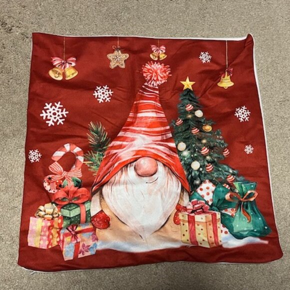 Two Christmas 17" Pillow Covers Case Light Up Let It Snow/Christmas Gnome - Picture 6 of 14